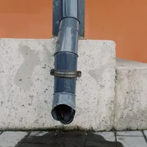 final bajante canalizaciones de aguas pluviales