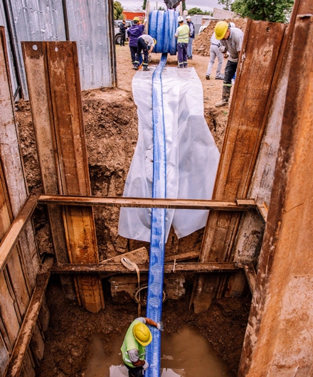 Reparació de la xarxa de distribució d'aigua potable