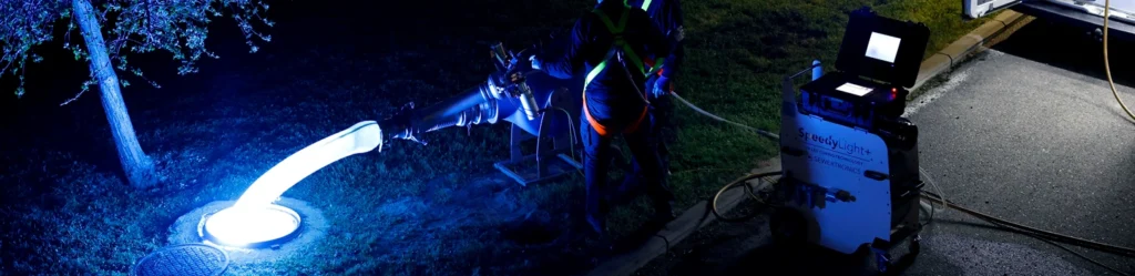 curado manga LED reparación de tuberías con manga en madrid
