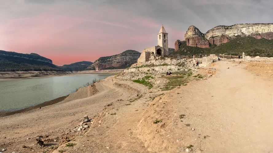 sequía en el pantano de sau