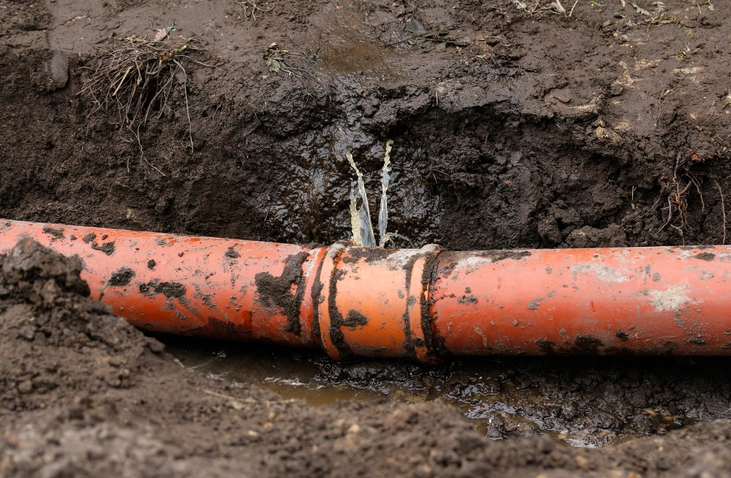 Reparar una fuga de agua en una tubería a presión